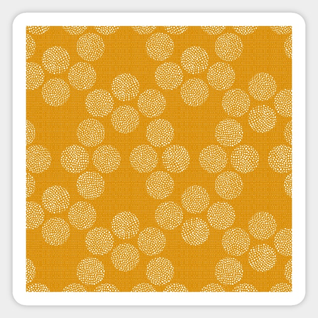 Rustic Dots in Mustard Sticker by matise